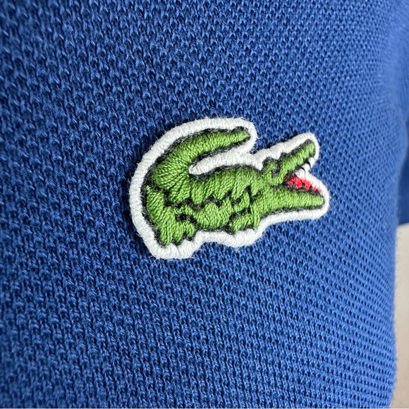 Lacoste Men's Pique Polo Shirt in Navy Blue - Picture 3 of 5